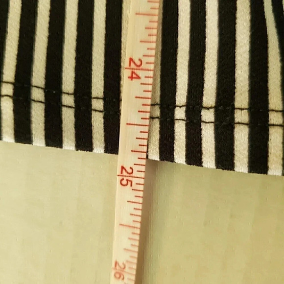Women's ADRIANNA PAPELL Black White Striped SZ XL Extra Large Balloon Minimalist - Picture 5 of 8